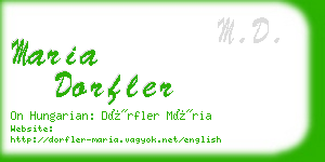 maria dorfler business card